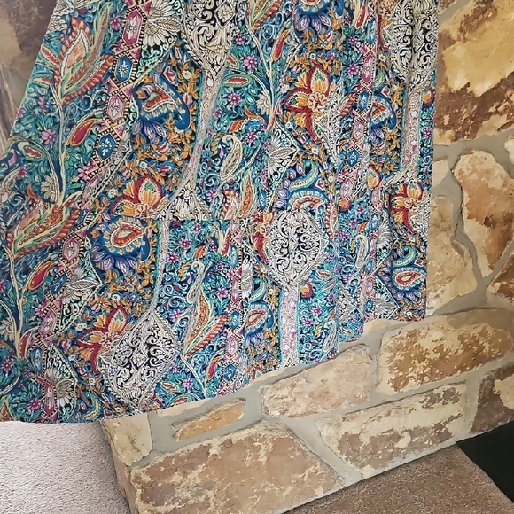 Cupshe Floral Paisley Sleeveless Maxi Dress Sz L - Picture 3 of 8